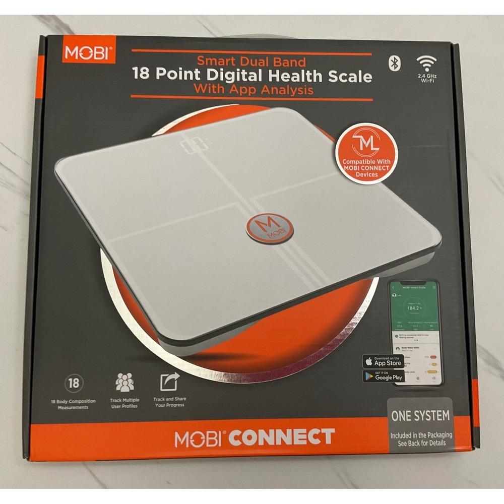 MOBI Smart Dual Band 18 Point Digital Health Scale Wi-Fi Bluetooth 700029-DB - Picture 5 of 7